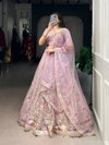Lnb1453 Net With Sequins And Thread Embroidery Work Lehenga With Blouse Dupatta Bulk Orders In India